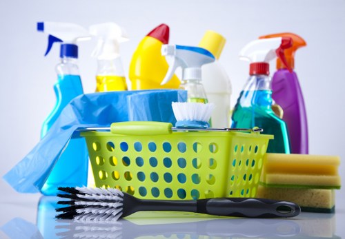 Carpet cleaning technician preparing equipment for a service appointment