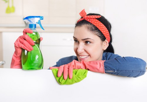 Technician performing sofa cleaning in Sutton with specialist equipment